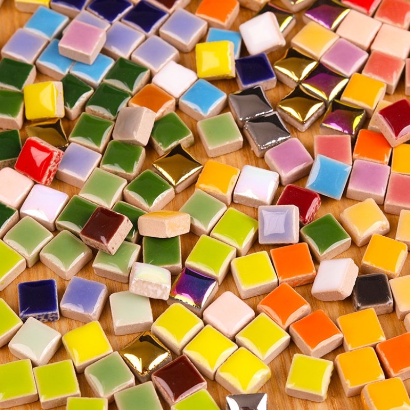Ceramic Tile Blank - 100g DIY Ceramic Mosaic Tiles Glass