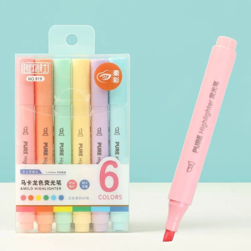 Copic Marker Sketch - 6Pcs/Set Macaron Color Pastel Highlighter Pen