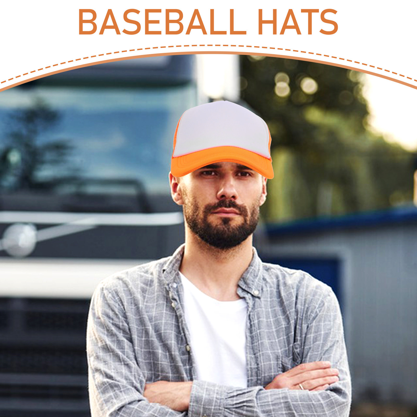 10Pcs Blank Mesh Baseball Caps - огляд і ціна Hat Sublimation Blank