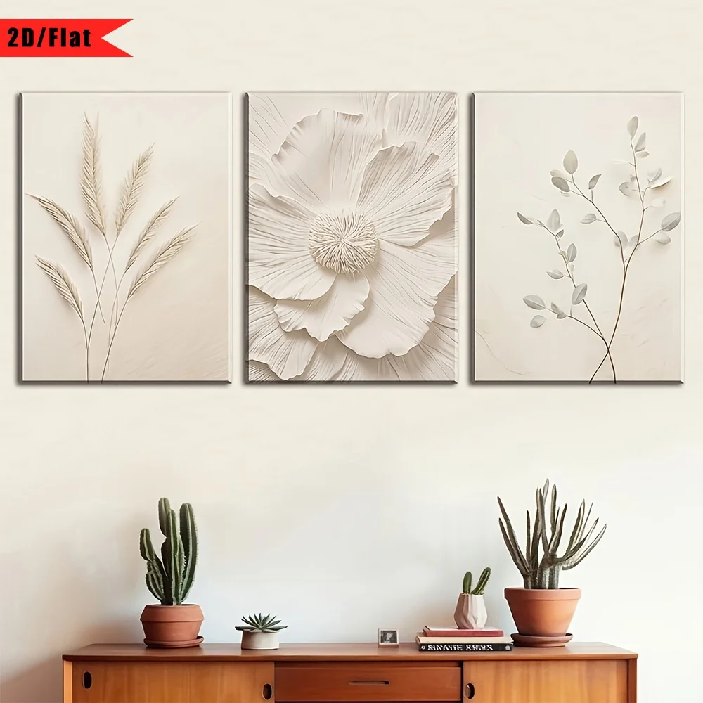 2D Flat, 3pcs, wrapped canvas, - огляд і ціна Canvas Wrap Ready